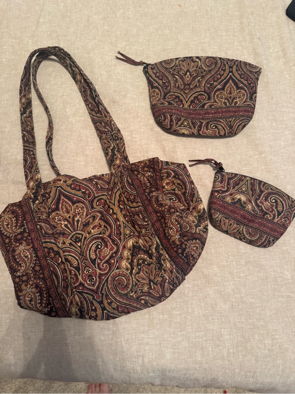 Vintage Rare Vera Bradley “ Mocha” set - 1996